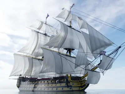HMS Victory Low-poly 3D model purchase
