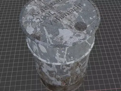 Oil Barrel  Low-poly 3D model buy