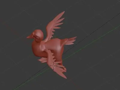 cartoon goose Free 3D model