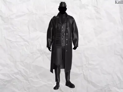 Outfit Military  Marvelous designer Clo3d OBJ mtl FBX ZPRJ 3D model