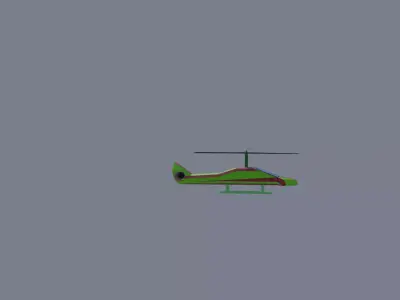 low-polygonal pack of flying objects Low-poly 3D model