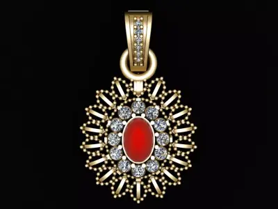 ANTIQUE LUXURY PEAL PENDANT 3D PRINTABLE MODEL  3D print model purchase