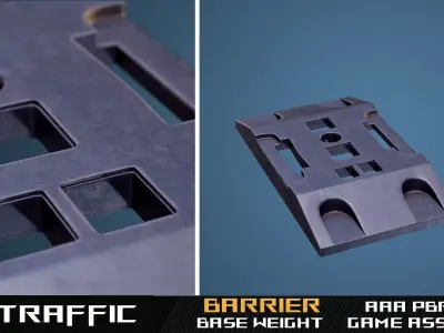 Traffic Barrier Base Weight 3D model