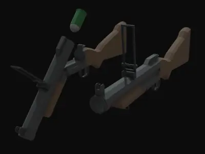 M79 Grenade Launcher Low Poly Low-poly 3D model