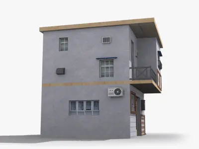 Japanese House x8 Low-poly 3D model purchase