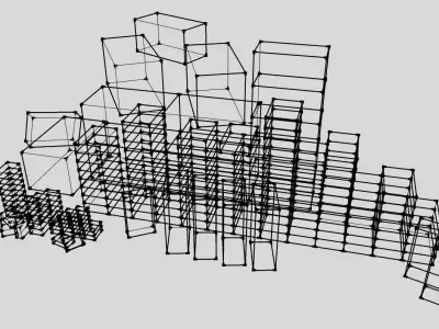 Boxes Design Low-poly 3D model