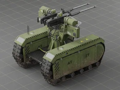 THeMIS - UGV - Unmanned Ground Vehicle Low-poly 3D model