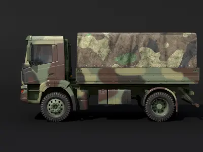 Generic Military Camo Truck 3D model purchase