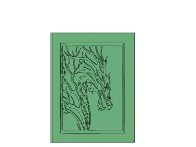 Dragon Head Wall Art Mold for Casting Stylized Fantasy Decor 3D model