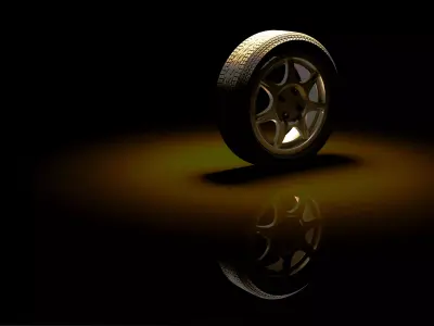 CAR RIM TYRE 3D MODEL 3D model