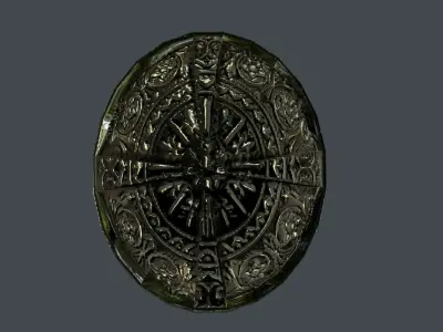 Engraved Steel Helmet Free low-poly 3D model