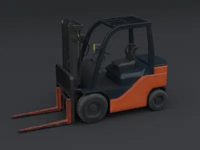Used Forklift Low-poly 3D model