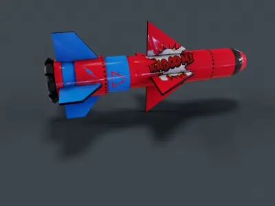 Missile Low-poly 3D model buy