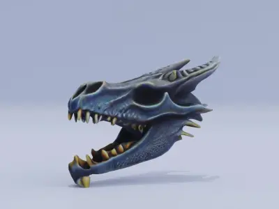 Dragon Skull Stylized Free 3D model