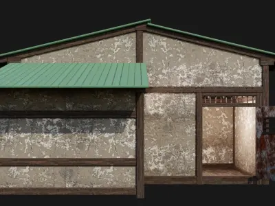 Medieval Houses 54- 4K Textures Game Ready Low-poly 3D model