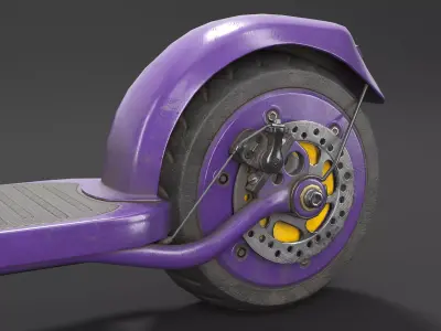 Sharing Rental Electric Scooter Low Poly PBR Low-poly 3D model