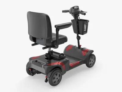 Medical four wheel power scooter 3D model
