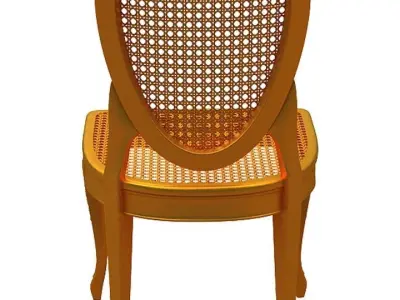 Classical Dining chair Low-poly 3D model