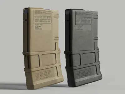 Magpul PMag20 Gen3 Magazine Low-poly 3D model