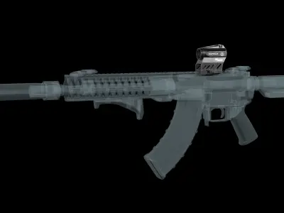 Sig Sauer  Red Dot Sight ROMEO4 Low-poly 3D model
