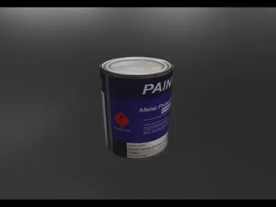 Paint cans 13x11cm Low-poly 3D model