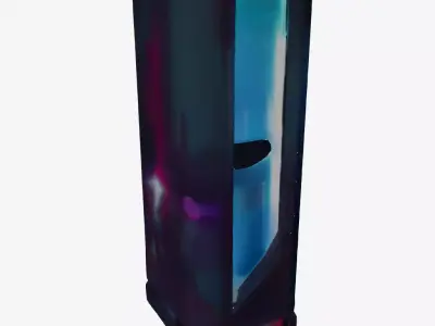 Cyberpunk Holo-Kiosk - Sci-Fi Terminal Prop 3D model