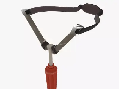 Hand Crafted Slingshot Low-poly 3D model