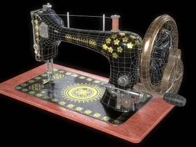 Sewing Machine Low-poly 3D model