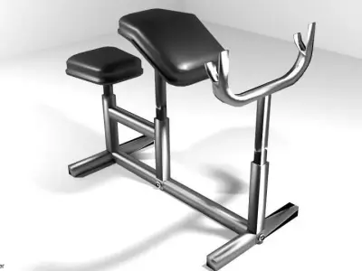 Exercise Machine Armcurl Bench 3D model