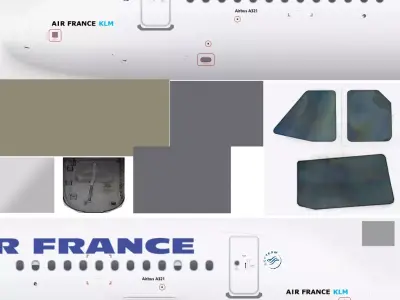 AIR FRANCE Airbus A320 Free 3D model