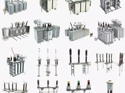  Collection of Electrial Equipment 3D model