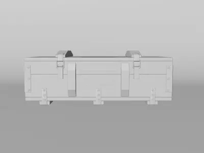 Military Wooden Weapon Crates Low-poly 3D model