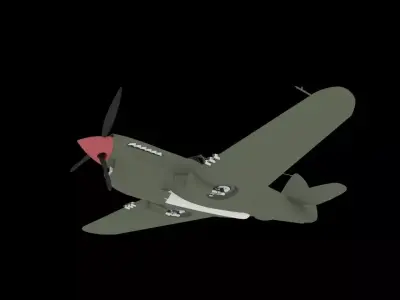 Curtiss P-40 3D model by Bilaisao