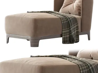 Keaton Chaise Longue Meridiani 3D model
