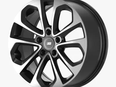 Car Rim 3D model - Textured and UV Mapped