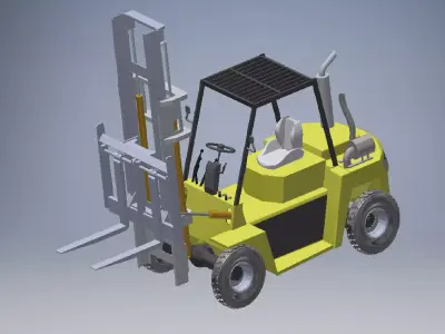 electric forklift truck 3D model