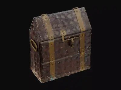 Antique Wooden Trunk 01 - HeraScans 3D model