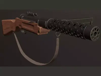  Mp28 Low poly model Low-poly 3D model