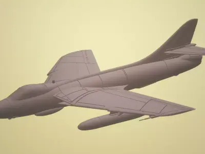 HAWKER HUNTER FR-10 1-72 SCALE HIGHLY DETAILED MODEL 3D print model