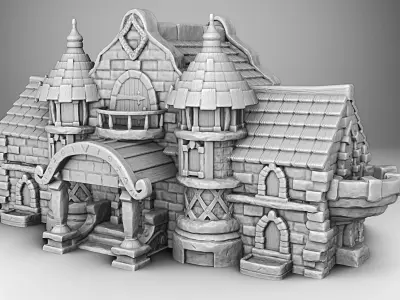 Stylized Middle Ages Set Part 3 3D print model