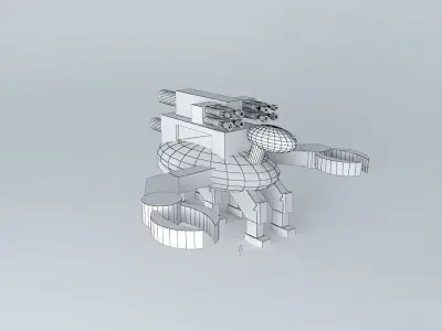 carrier robot with two guns Free 3D model