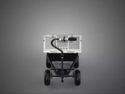 ELECTRIC POWERED TIPPING TIPPER BED UTILITY CART TROLLEY WAGON 4 3D model