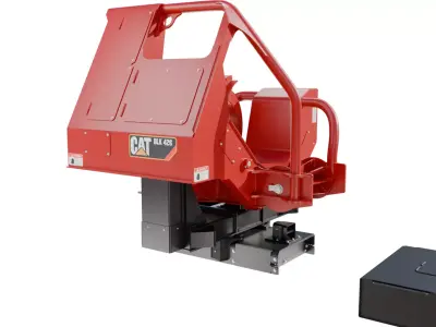 CAT DLK 426 Pull-Through Delimber Trailer-Mounted Low-poly 3D model