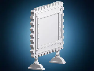 Steampunk Gear Scroll Frame 3D Print Model 3D print model