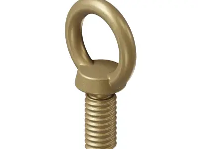 Antique Brass Eye Bolt 3D model