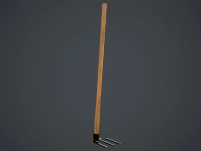 Hoe 1A Low-poly 3D model