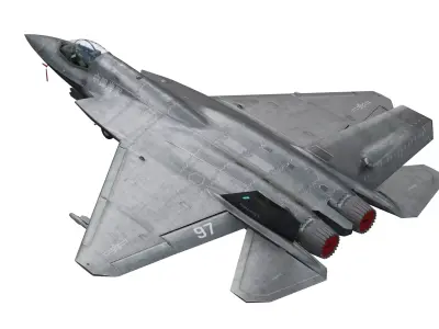 Shenyang J-35C Stealth Jet China PLANAF 3D model