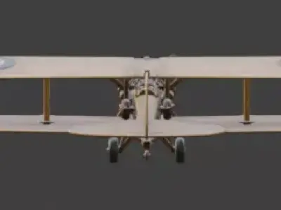 Stylized 3D Steampunk Reconnaissance Aircraft Low-poly 3D model