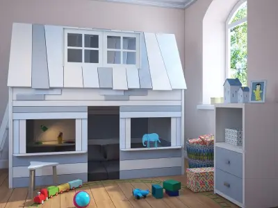 Child bed Lifetime My Hangout 2 by lifetimekidsrooms com 3D model