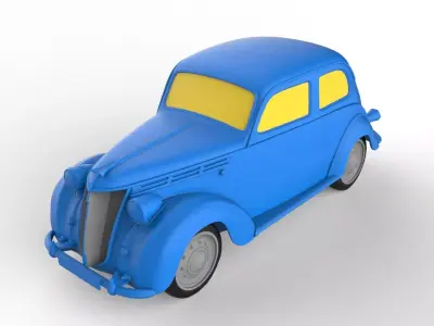Fiat 1100 1949 Classic Car 3D print model